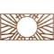 Ekena Millwork Hoover Wood Fretwork Pierced Ceiling Medallion, Walnut, 18"W x 9"H x 6 5/8"ID x 3/8"T CMWP18X09X0375HOWA - alternate 1